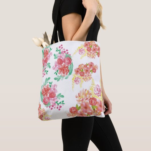 Tote Bag Aqua fleur (De près)