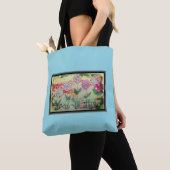 Tote Bag Aqua Floral (De près)