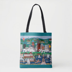 Tote Bag Aqua Fourre-tout de Portland Orégon