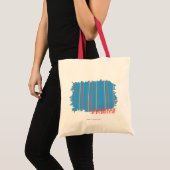 Tote Bag Aqua mince 4 de rayures (Devant (produit))
