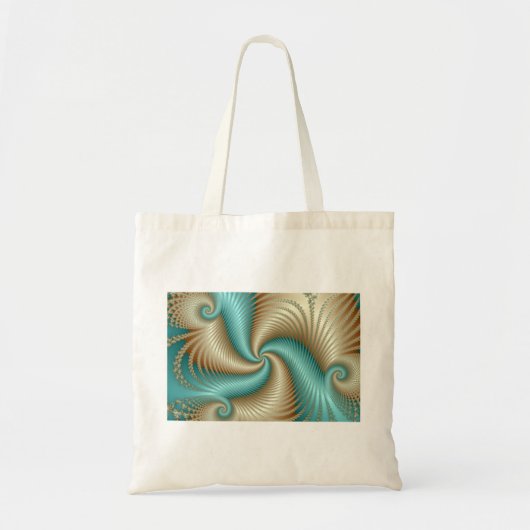 Tote Bag Aqua Satin - Fractal (Devant)