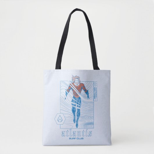 Tote Bag Aquaman - Atlantis Surf Club (Devant)