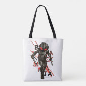 Tote Bag Aquaman | Black Manta Scattered Typography Graphic (Dos)