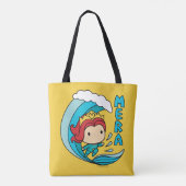 Tote Bag Aquaman | Chibi Mera Riding Vague Graphique (Dos)