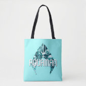 Tote Bag Aquaman | Orin, Mera, Orm & Manta Noir En Symbole (Devant)