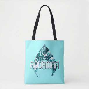 Tote Bag Aquaman   Orin, Mera, Orm & Manta Noir En Symbole