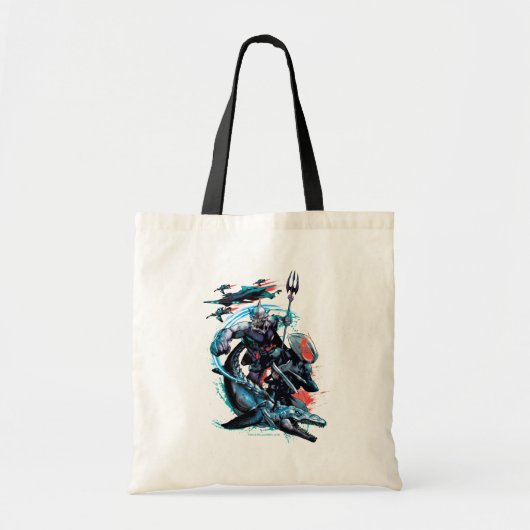 Tote Bag Aquaman | Orm, Manta Noir, Tylosaur, & Ships (Devant)