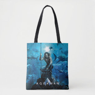 Tote Bag Aquaman   Prince Orin avec animaux aquatiques