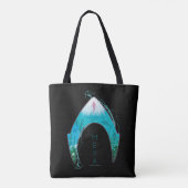 Tote Bag Aquaman | voient le graphique d'océan de symbole (Dos)