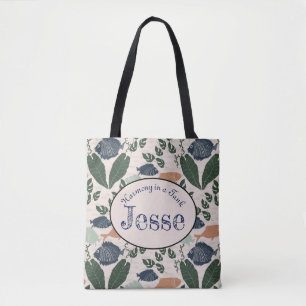 Tote Bag Aquaponics Fish Motif Durable