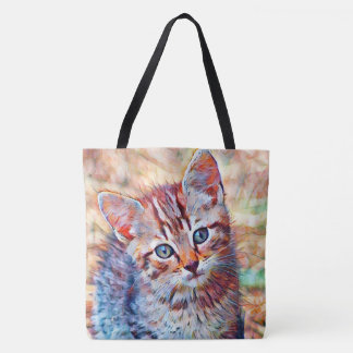 Tote Bag aquarell kitten