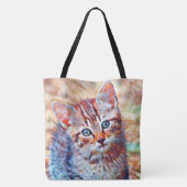 Tote Bag aquarell kitten (Dos)