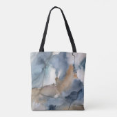 Tote Bag Aquarelle Abstraite Gris Brown marbre Motif (Dos)
