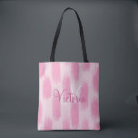 Tote Bag Aquarelle Abstraite Rose Personnalisée Moderne Ten<br><div class="desc">Motif aquarelle abstrait rose moderne avec monogramme et nom.</div>