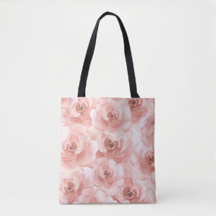 Tote Bag Aquarelle Abstraite rousse Rose élégant