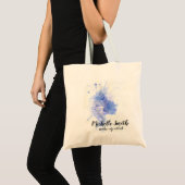 Tote Bag Aquarelle Abstraite trait de brosse bleu clair (Devant (produit))