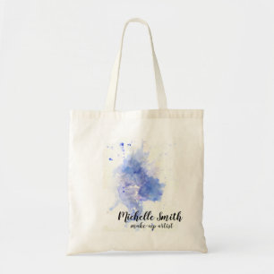 Tote Bag Aquarelle Abstraite trait de brosse bleu clair