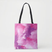 Tote Bag Aquarelle Abstraite violet rose (Devant)