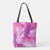 Tote Bag Aquarelle Abstraite violet rose (Dos)