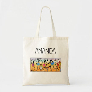 Tote Bag Aquarelle africaine, Chauffage de coeur Danse shop