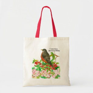 Tote Bag Aquarelle américaine de Robin du Connecticut