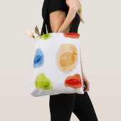 Tote Bag Aquarelle amusante Poissons sur arrière - plan bla (De près)