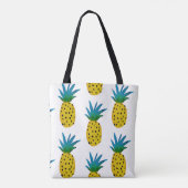Tote Bag Aquarelle Ananas Jaune Motif (Dos)