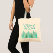 Tote Bag Aquarelle Aqua Feathers Mère de la mariée (Devant (produit))