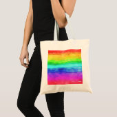 Tote Bag Aquarelle arc-en-ciel (Devant (produit))