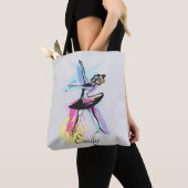 Tote Bag Aquarelle Ballerina Dancer Thème (De près)