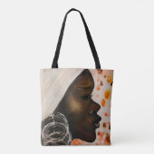 Tote Bag Aquarelle - Beauté africaine - Peinture Art Modern (Dos)