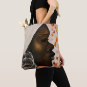 Tote Bag Aquarelle - Beauté africaine - Peinture Art Modern (De près)