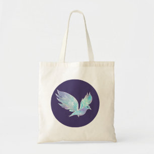 Tote Bag Aquarelle bleu et blanc Peace Dove