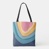 Tote Bag Aquarelle bleu moderne (Dos)