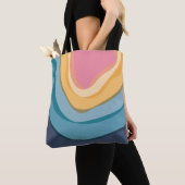Tote Bag Aquarelle bleu moderne (De près)