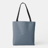 Tote Bag Aquarelle bleu outremer vert avec nom (Dos)