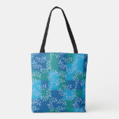Tote Bag Aquarelle bleu vert ivoire (Dos)