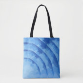 Tote Bag Aquarelle Blue Waves Design abstrait (Devant)