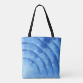 Tote Bag Aquarelle Blue Waves Design abstrait (Dos)