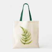Tote Bag Aquarelle botanique de feuilles de fougère rustiqu (Dos)