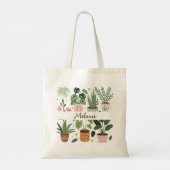Tote Bag Aquarelle botanique Plantes pointillés (Dos)