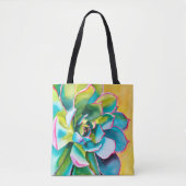 Tote Bag Aquarelle botanique succulent (Devant)