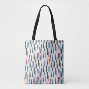 Tote Bag Aquarelle brosse, coloré et transparent
