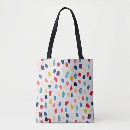 Tote Bag Aquarelle Brush Strokes : Abstrait sans fil. (Devant)
