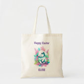 Tote Bag Aquarelle Bunny Adventure OEuf de Pâques Chasse Sa (Devant)