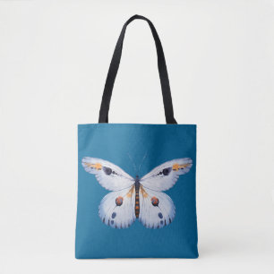 Tote Bag Aquarelle BUTTERFLY bleu orange + vos idées