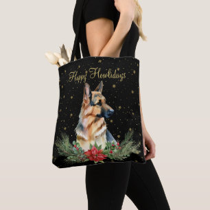 Tote Bag Aquarelle Chien Mignon Joyeux Howlidays
