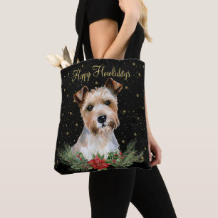 Tote Bag Aquarelle Chien Mignon Joyeux Howlidays
