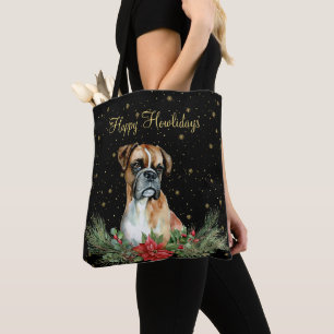 Tote Bag Aquarelle Chien Mignon Joyeux Howlidays