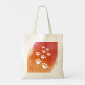 Tote Bag Aquarelle Chien Paw Traces (Dos)